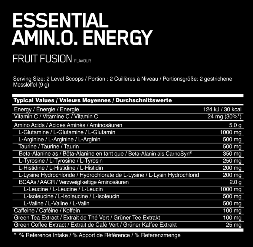 ON ESSENTIAL AMINO ENERGY 1.29LBS/585g 65 SERVINGS